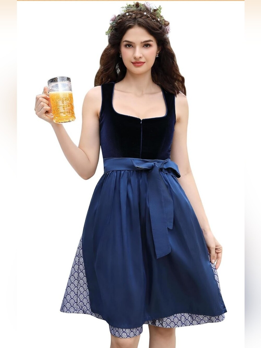  Oktoberfest Costumes Women German Dirndl Dresses 2 Pcs Bavarian Costume Beer
